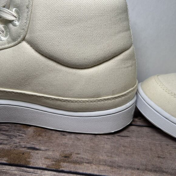 Allbirds Canvas Pacer Mid Top Men Size 12 Natural White Blizzard Sole No Box EUC main image 11